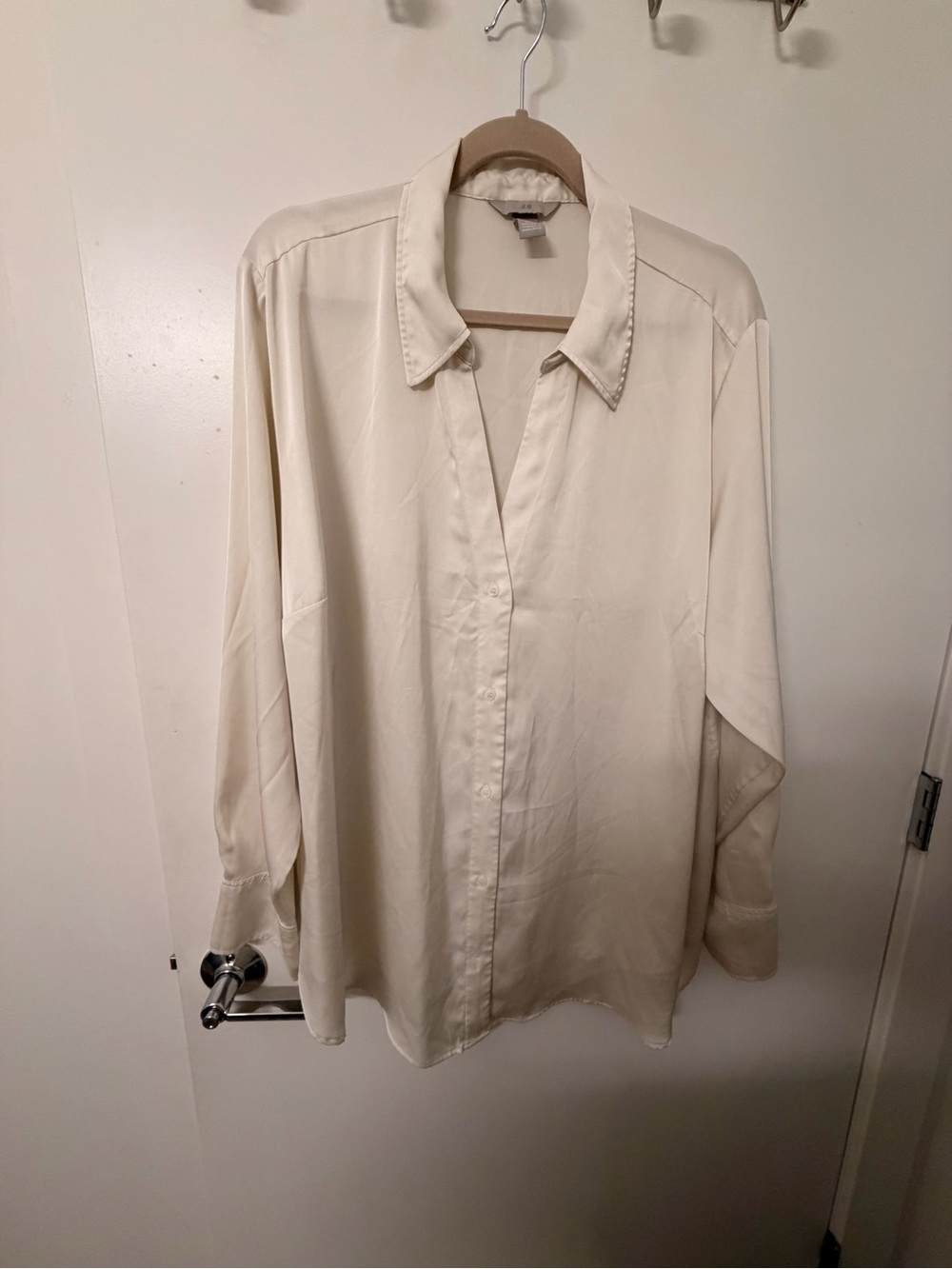 H&M Cream Button-Down Women's Shirt